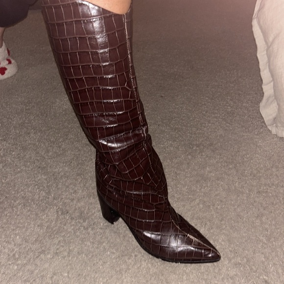 Schutz Brown Crocodile Pattern Women's Boots size 9 - Picture 8 of 8